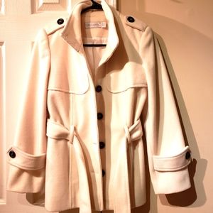 Chic Elegant Cream Pea Coat